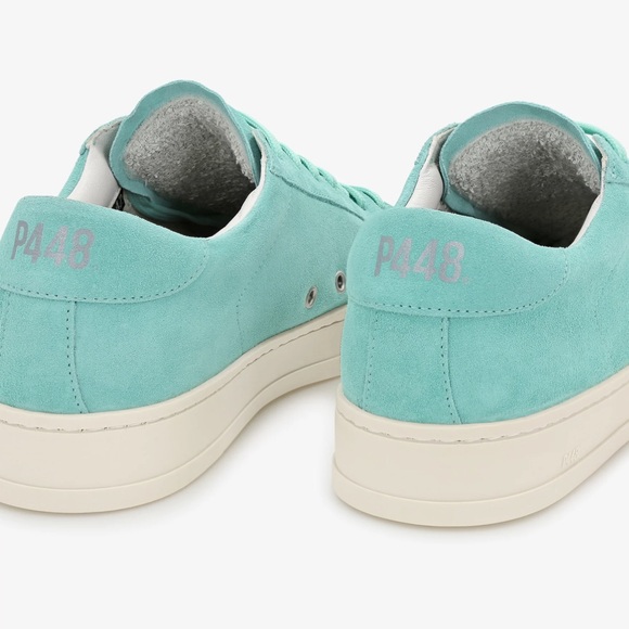 NWT P448 Jack Suede Low Top Sneaker (Women) Aqua P448 size 37 - Picture 13 of 16